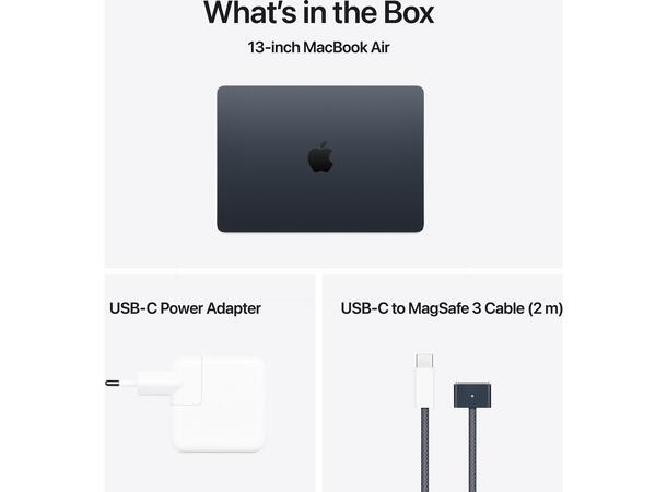 MacBook Air 13" (2025) 512GB Sort Apple 10-core M4 CPU, 24GB 