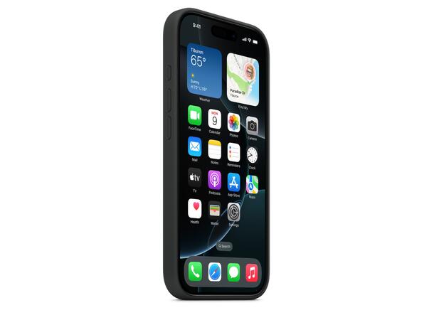 Apple iPhone 16 Pro Silikondeksel Sort MagSafe 