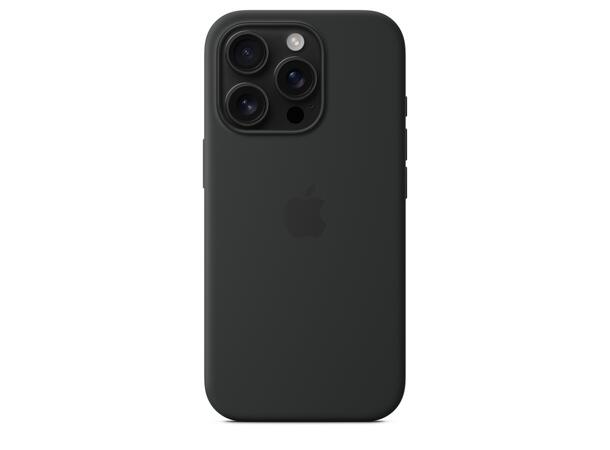 Apple iPhone 16 Pro Silikondeksel Sort MagSafe 