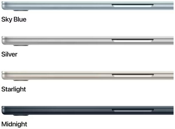 MacBook Air 15" (2025) 256GB Sort Apple 10-core M4 CPU, 16GB, 256G 