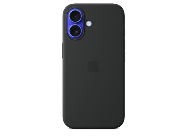 Apple iPhone 16 Silikondeksel Sort MagSafe 