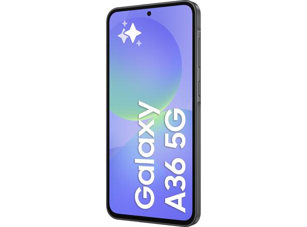 Galaxy A36 5G 128GB Sort Smarttelefon, 6,7" FHD+ 120 Hz Super AMO 