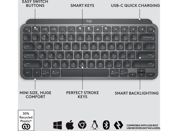 Logitech MX Keys Mini - GRAPHITE 