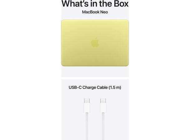 MacBook Neo 13" A18 Pro (2026) 512GB A18 Pro Chip 6-kjerners CPU, 8GB, 512GB 
