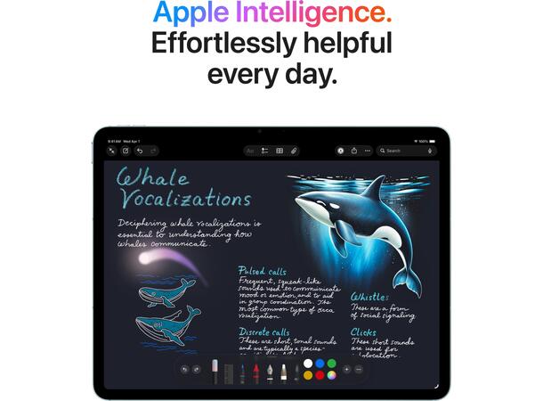 iPad Air 11" (2026)128GB Sort 8. gen, 11" Liquid Retina-skjerm 