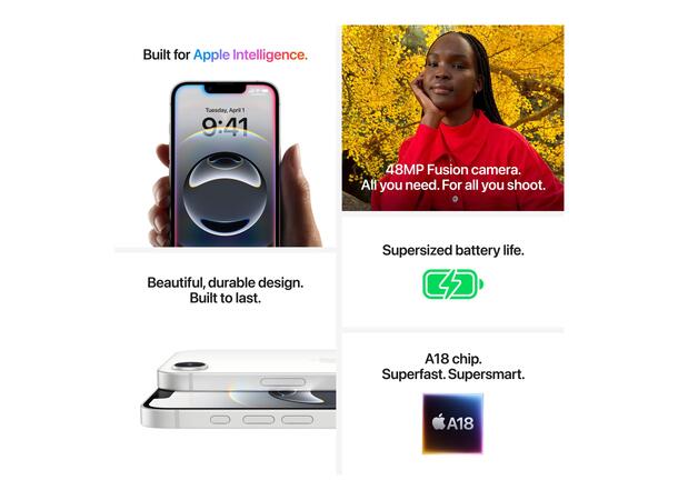 Brukt iPhone 16e 128GB Sort A-gradering 