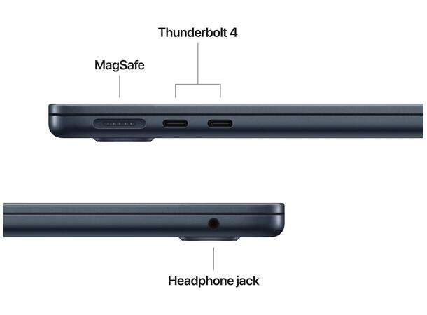 MacBook Air 13" M5 (2026) 1TB Sort Apple 10-kjerners M5 CPU, 24GB, 1TB 