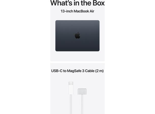 MacBook Air 13" M5 (2026) 1TB Sort Apple 10-kjerners M5 CPU, 24GB, 1TB 