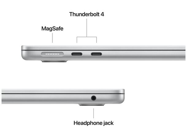 MacBook Air 13" M5 (2026) 512GB Sølv Apple 10-kjerners M5 CPU, 16GB, 1TB SSD, 