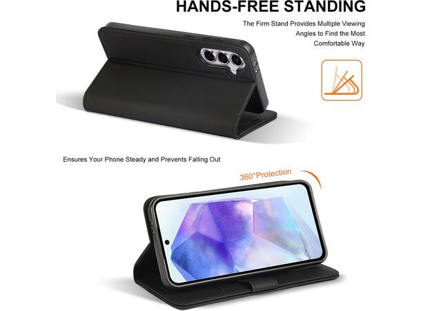 iiglo Galaxy A56 Lommebokdeksel (sort) 