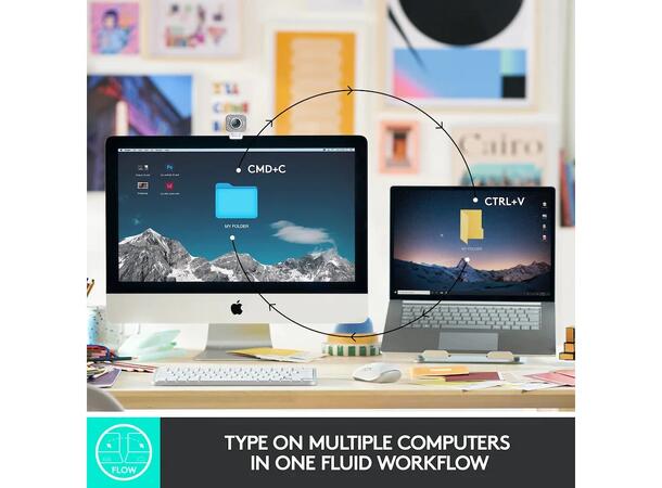 Logitech MX Keys Mini for Business Grå Logi Bolt USB-mottaker, bluetooth, 10m r 