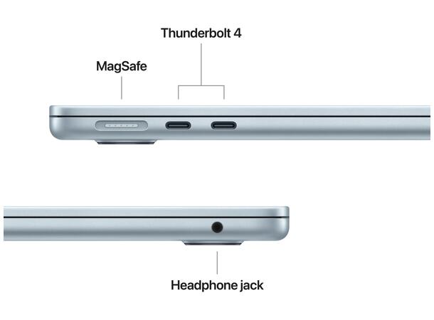 MacBook Air 13" M5 (2026) 512GB Blå Apple 10-kjerners M5 CPU, 16GB, 1TB SSD, 