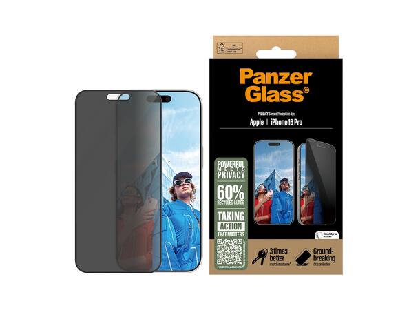 PanzerGlass Privacy UWF 16 Pro iPhone 16Pro 