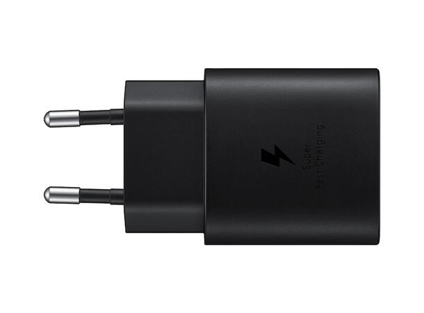 Samsung Reiselader 220V USB-C til USB-C, 25W, sort u/kabel 