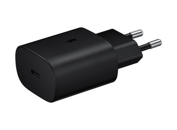 Samsung Reiselader 220V USB-C til USB-C, 25W, sort u/kabel 