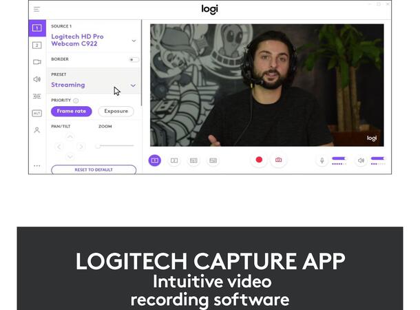 Logitech C920e HD webkamera sort 