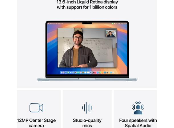 MacBook Air 13" (2025) 512GB Blå Apple 10-core M4 CPU, 16GB 