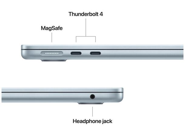 MacBook Air 13" (2025) 512GB Blå Apple 10-core M4 CPU, 16GB 