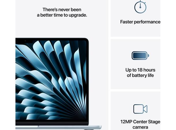 MacBook Air 13" (2025) 512GB Blå Apple 10-core M4 CPU, 16GB 