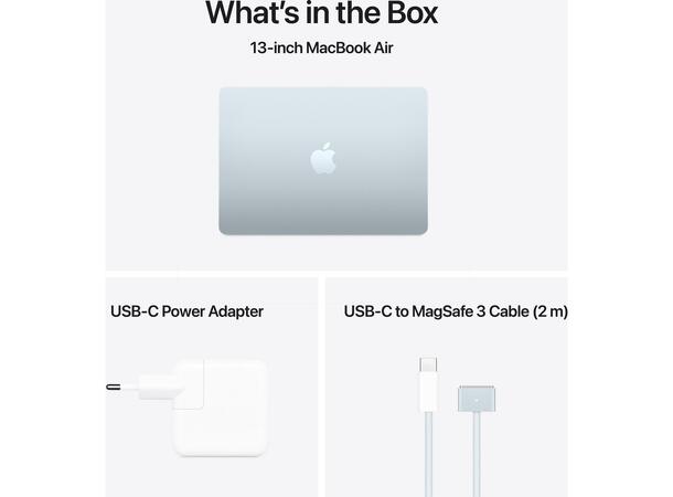 MacBook Air 13" (2025) 512GB Blå Apple 10-core M4 CPU, 16GB 