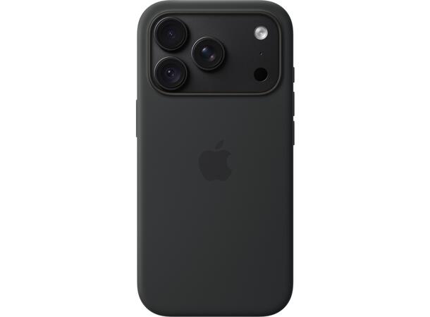Apple IP18 Pro Silicone Case Svart Magsafe 