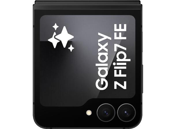 Galaxy Z Flip7 FE 128GB Sort OBS! Leveres uten vegglader 