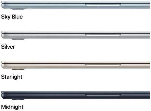 MacBook Air 13" M5 (2026) 1TB Sort Apple 10-kjerners M5 CPU, 16GB, 1TB SSD, 
