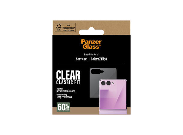 PanzerGlass Samsung Flip8 Beskyttelsesglass utside Galaxy Z Flip8 