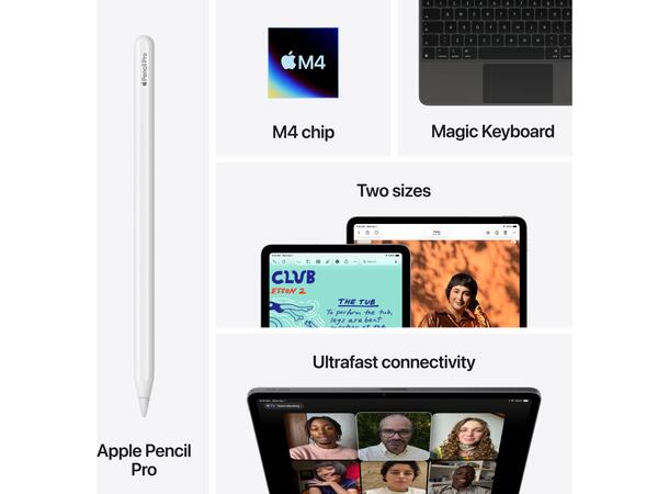 iPad Air 11" (2026) 128GB Grå 8. gen, 11" Liquid Retina-skjerm (2360x1 