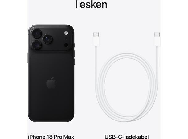 iPhone 18 Pro Max 2TB Black Delivered without wall charger 