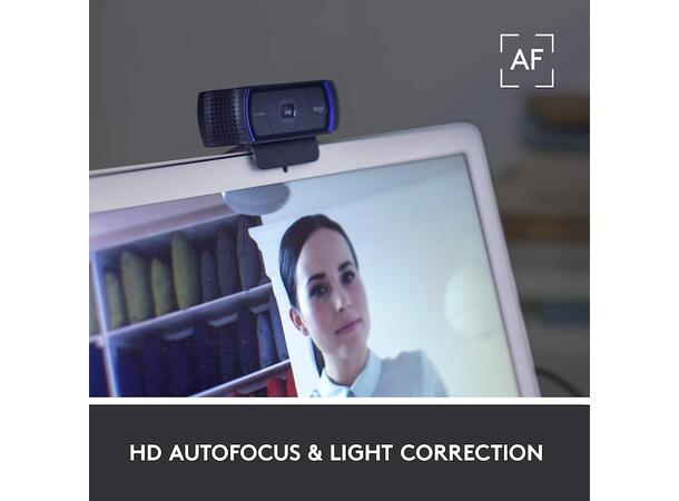 Logitech HD Pro C920 Webkamera Skype, Teams, Carl Zeiss 