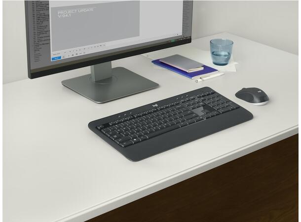 Logitech MK540 Advanced Combo Trådløs Nordic, tre års batteritid, M310 m 