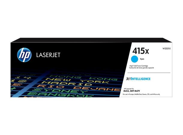HP Toner 415X Cyan M454 / M479 (Inntil 6000 sider) 