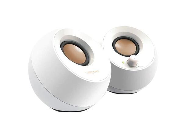Creative Pebble PC Speakers White 2.0 USB-Powered, 3,5mm 
