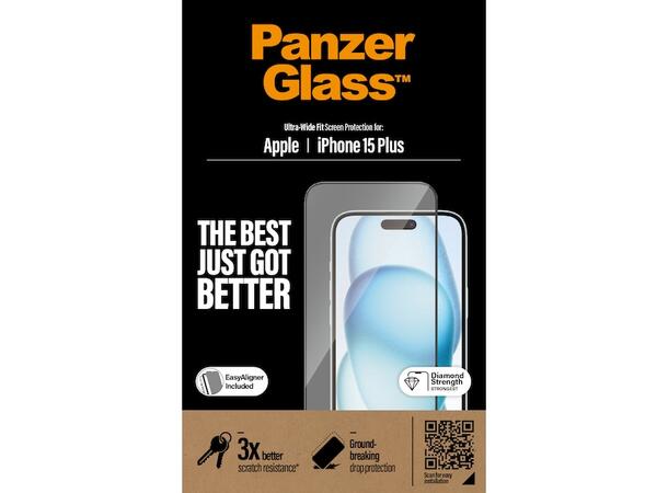 PanzerGlass IP15/16 Plus UWF Passer til iPhone 15/16 Plus 
