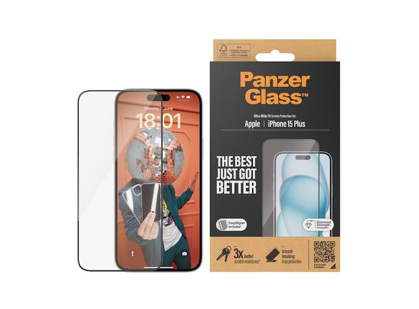 PanzerGlass IP15/16 Plus UWF Passer til iPhone 15/16 Plus 