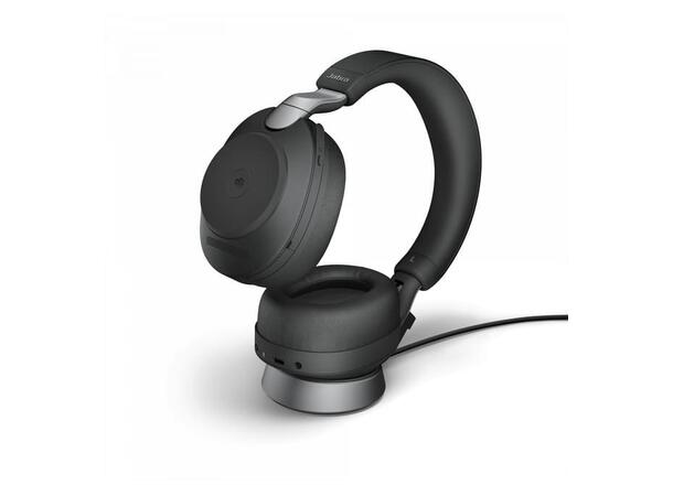 Jabra Evolve2 85 MS with Stand Hodesett USB-C via Bluetooth-adapter MS 