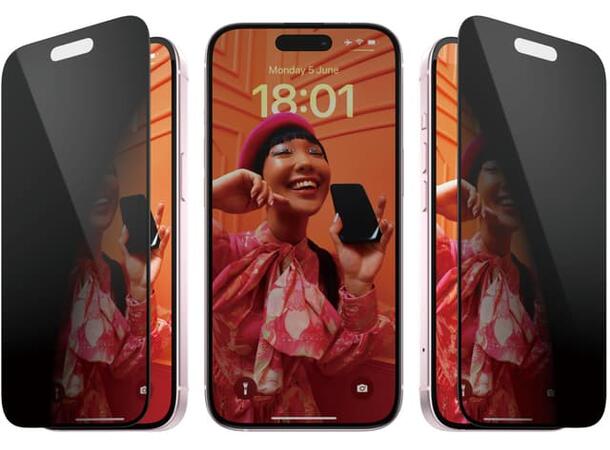 PanzerGlass Privacy IP15 Passer til iPhone 15 