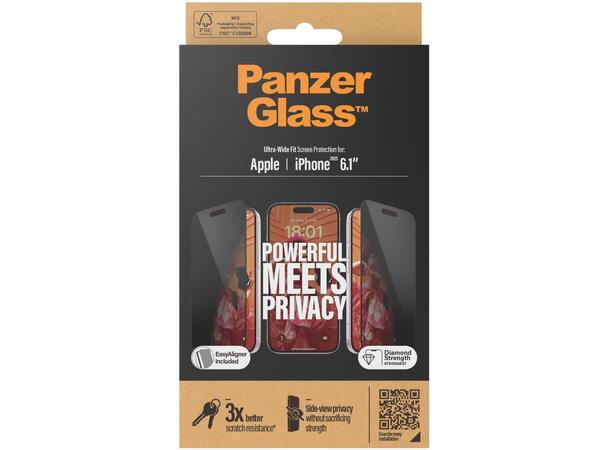 PanzerGlass Privacy IP15 iPhone 15 