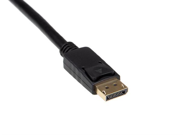 Displayport til HDMI kabel 1m DP v1.3, HDMI v2.0, PVC 