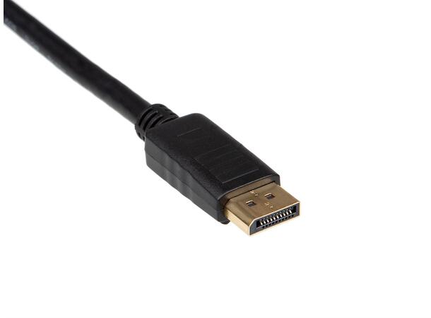 Displayport til HDMI kabel 1m DP v1.3, HDMI v2.0, PVC 