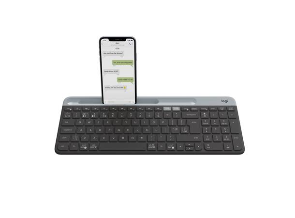 Logitech K580 Slim Multi-Enhet Keyboard Unifying, bluetooth, kompakt og lydløst 