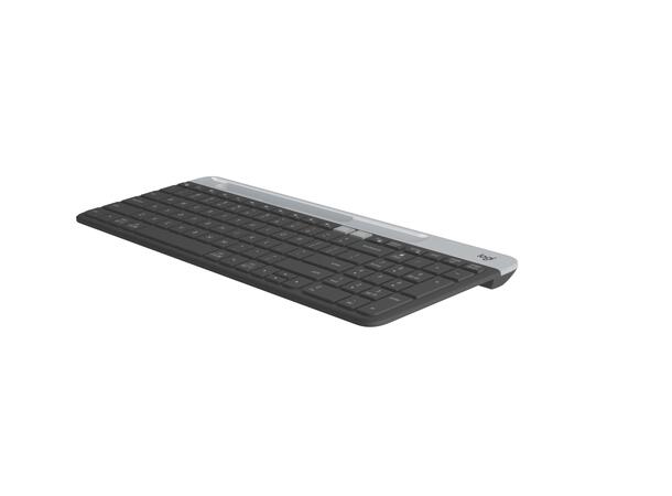 Logitech K580 Slim Multi-Enhet Tastatur Unifying, bluetooth, kompakt og lydløst 