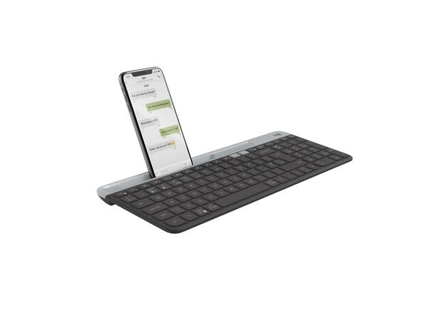 Logitech K580 Slim Multi-Enhet Tastatur Unifying, bluetooth, kompakt og lydløst 