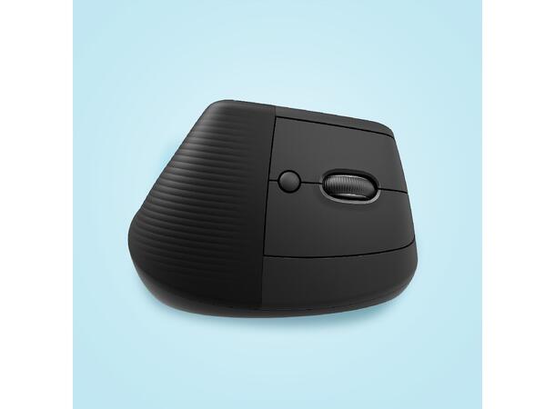 Logitech Lift Vertikal mus Grå Ergonomisk, Bluetooth/Logi Bolt USB 